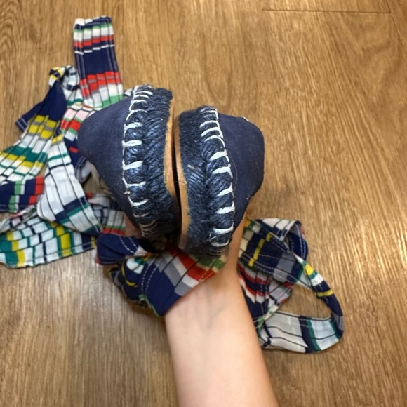 Zara Ribbon Lace Up Leather Espadrilles - Picture 6 of 7